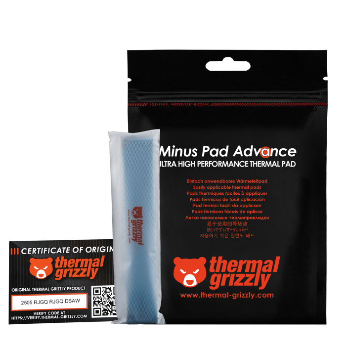 Thermal Grizzly TG Minus Pad Advance -120x20x1,0 mm 4 pcs